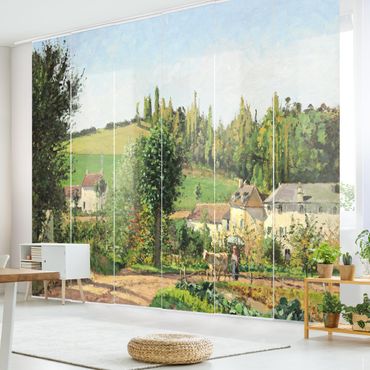 Zasłony panelowe zestaw - Camille Pissarro - Mała wioska