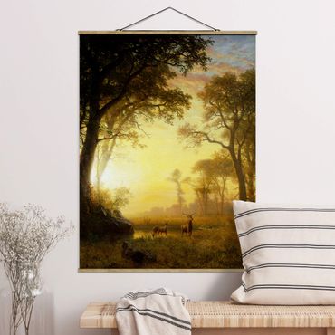Plakat z wieszakiem - Albert Bierstadt - Słoneczna polana