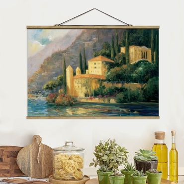 Plakat z wieszakiem - Krajobraz włoski - dom wiejski