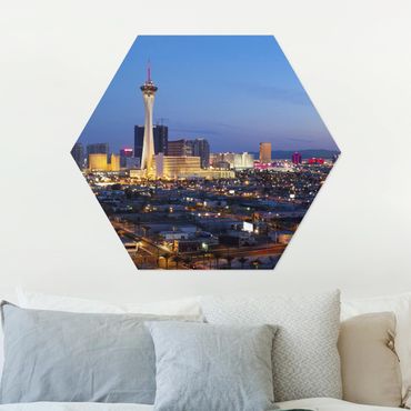 Obraz heksagonalny z Alu-Dibond - Viva Las Vegas