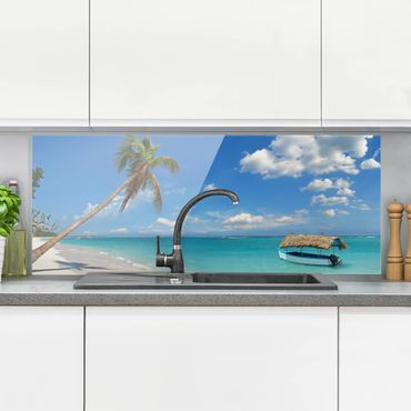 Panel szklany do kuchni - Plaża tropikalna