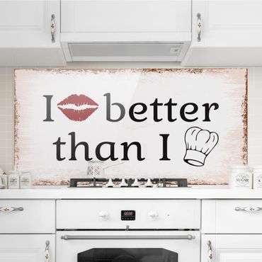 Panel szklany do kuchni - I Kiss Better