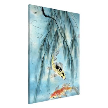 Tablica magnetyczna - Japoński rysunek akwarelowy Złota rybka II