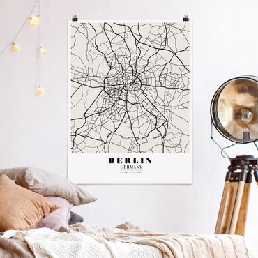 Plakat - City Map Berlin - Klasyczna