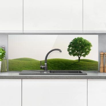 Panel szklany do kuchni - Zielony pokój