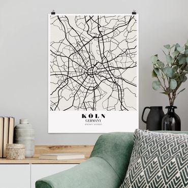 Plakat - Mapa miasta Kolonia - Klasyczna