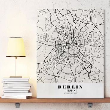 Obraz na płótnie - City Map Berlin - Klasyczna