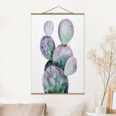 Plakat z wieszakiem - Kaktus w purpurze II