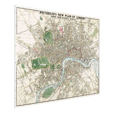 Obraz Forex - Mapa miasta w stylu vintage Londyn