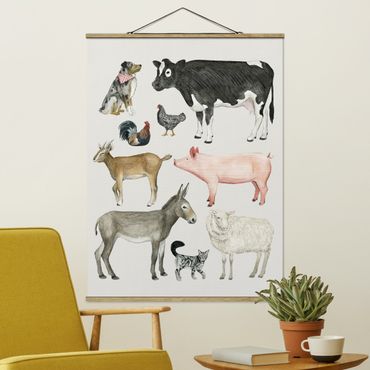 Plakat z wieszakiem - Rodzina zwierząt gospodarskich I
