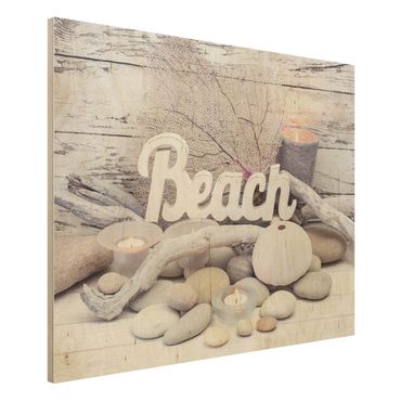 Obraz z drewna - Dekoracje plażowe Wellness