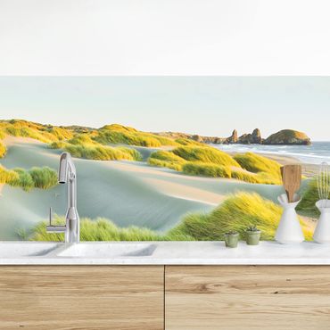 Panel ścienny do kuchni - Wydmy i trawy nad morzem