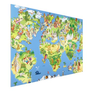 Obraz Forex - Wielka i śmieszna mapa świata