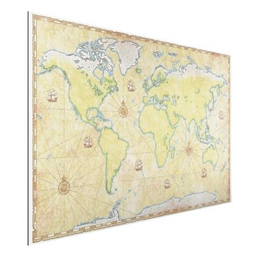 Obraz Alu-Dibond - Mapa świata
