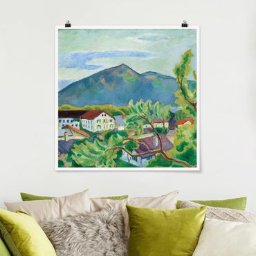 Plakat - August Macke - Wiosenny krajobraz w Tegernsee