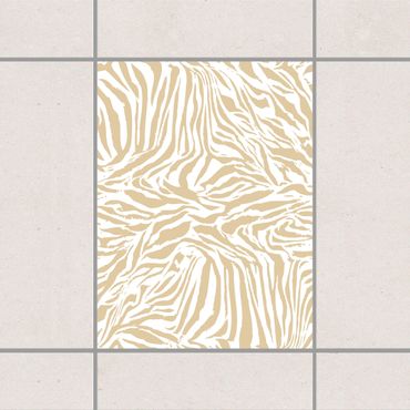 Naklejka na płytki - Zebra Design Jasnobrązowy Brązowy