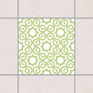 Naklejka na płytki - Islamska biała wiosenna zielona zielona