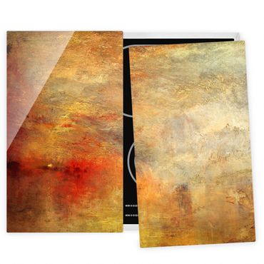 Szklana płyta ochronna na kuchenkę 2-częściowa - Joseph Mallord William Turner - Zachód słońca nad jeziorem