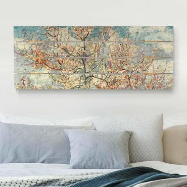 Obraz z drewna - Vincent van Gogh - Kwitnące drzewa brzoskwiniowe