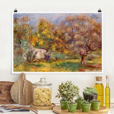 Plakat - Auguste Renoir - Ogród z drzewami oliwnymi