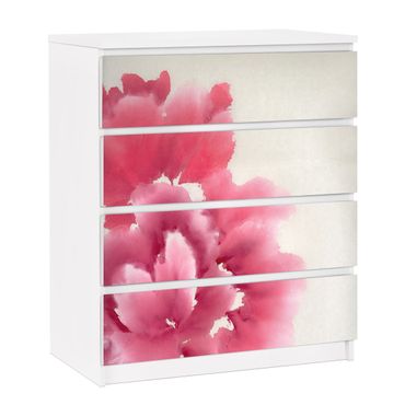 Okleina meblowa IKEA - Malm komoda, 4 szuflady - Flora artystyczna I