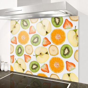 Panel szklany do kuchni - Mieszanka owoców kolorowych