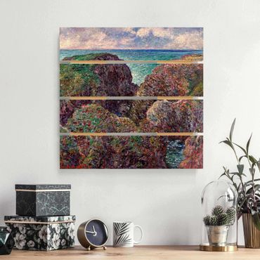 Obraz z drewna - Claude Monet - Grupa skalna Port-Goulphar