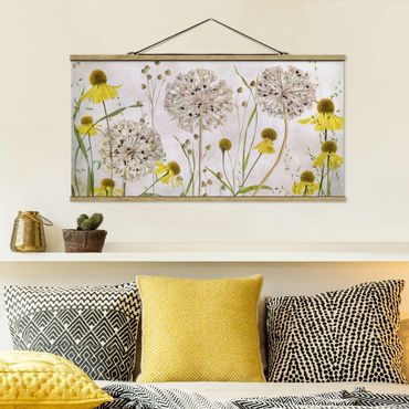 Plakat z wieszakiem - Ilustracja Allium i Helenium