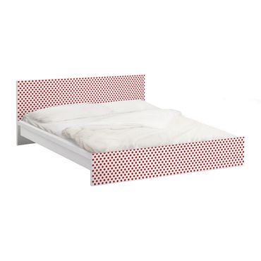 Okleina meblowa IKEA - Malm łóżko 160x200cm - Nr DS92 Dot Design Girly White