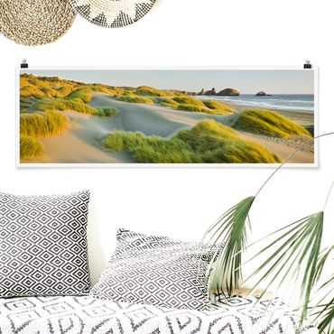 Plakat - Wydmy i trawy nad morzem