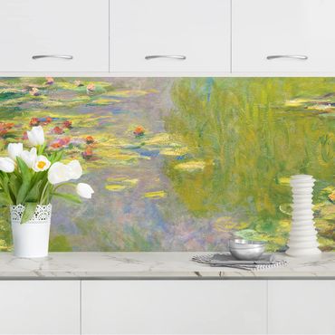 Panel ścienny do kuchni - Claude Monet - Zielone lilie wodne