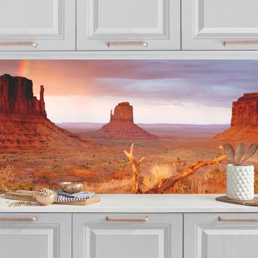 Panel ścienny do kuchni - Monument Valley o zachodzie słońca