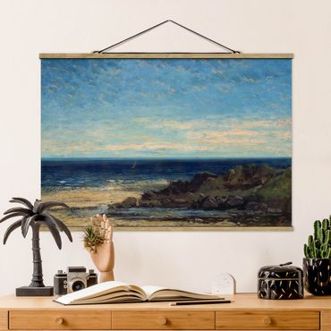 Plakat z wieszakiem - Gustave Courbet - Błękitne morze