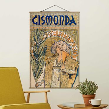 Plakat z wieszakiem - Alfons Mucha - Plakat do sztuki Gismonda