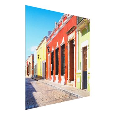 Obraz na szkle - Kolorowe fronty domów