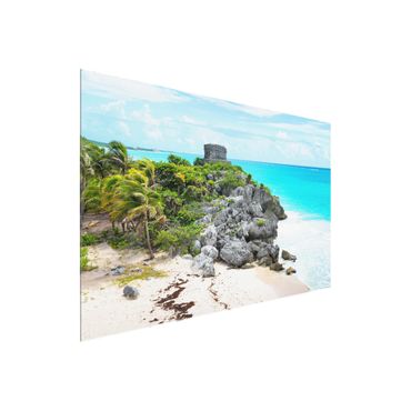 Obraz na szkle - Wybrzeże Karaibskie Ruiny Tulum