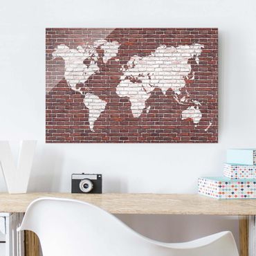 Obraz na szkle - Mapa świata Backstone