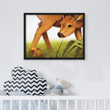 Plakat w ramie - Jednorożec spotyka jelenia