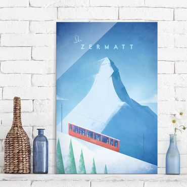 Obraz na szkle - Plakat podróżniczy - Zermatt