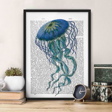 Plakat w ramie - Czytanie o zwierzętach - Meduza