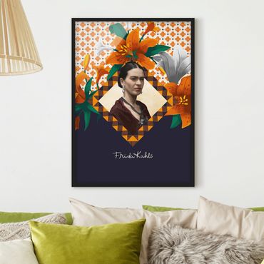 Plakat w ramie - Frida Kahlo - Lilie