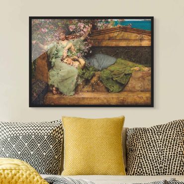 Plakat w ramie - Sir Lawrence Alma-Tadema - W ogrodzie różanym