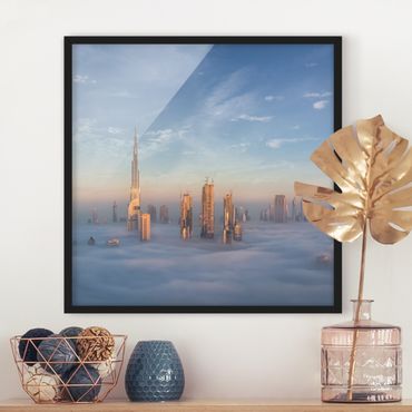 Plakat w ramie - Dubaj ponad chmurami