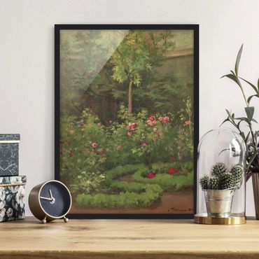 Plakat w ramie - Camille Pissarro - Ogród różany
