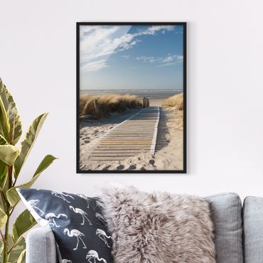 Plakat w ramie - Plaża nad Morzem Bałtyckim