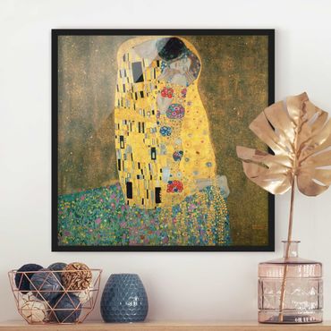 Plakat w ramie - Gustav Klimt - Pocałunek