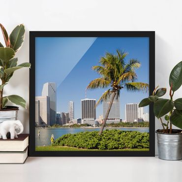 Plakat w ramie - Miami Beach Skyline