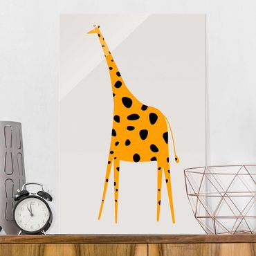 Obraz na szkle - Żółta żyrafa