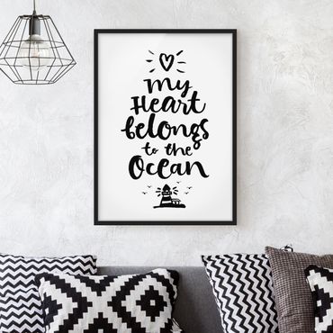 Plakat w ramie - Moje serce należy do oceanu