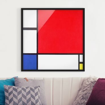 Plakat w ramie - Piet Mondrian - Kompozycja Czerwony Niebieski Żółty